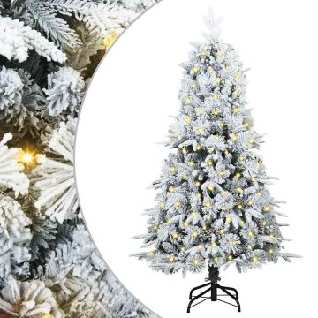 Vidaxl Umetno Zložljivo Božično Drevo z stojalom Bela 150 cm PE in PVC