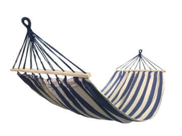 SEDCO Viseča mreža SEDCO PolyCotton 200 × 90 cm, bela/modra, nosilnost 120 kg