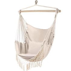 Iso Trade Brazilski Viseči Stol Gardlov Bež z 2 Blazinama