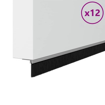 Skrbniki za vrata z vijaki 12 pcs srebrna 100 cm