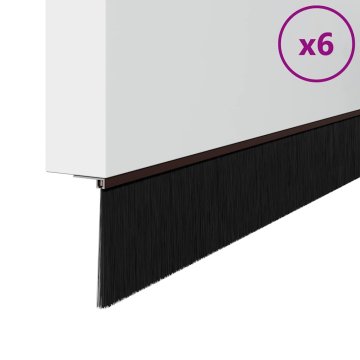 Skrbniki za vrata z vijaki 6 pcs Rjava 100 cm