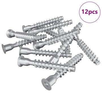 Potrdilni vijaki 12 pcs srebrna Ø7 x 50 mm Kovina
