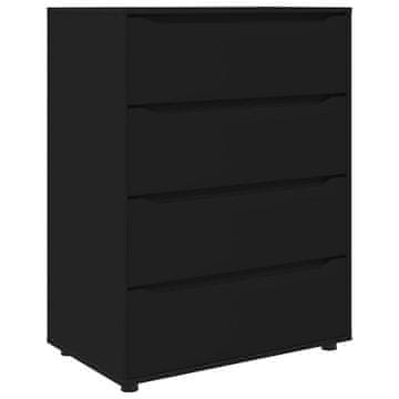 Vidaxl Omare za shranjevanje Črna 80 x 48 x 105 cm Konstruiran les