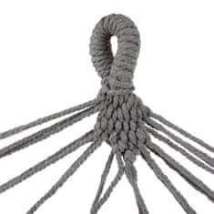 Gardlov Vrtna viseča mreža Gardlov 200x150 cm, s trdnimi lesenimi palicami, siva