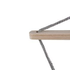 Gardlov Vrtna viseča mreža Gardlov 200x150 cm, s trdnimi lesenimi palicami, siva