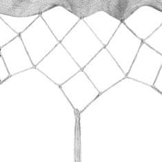 Gardlov Vrtna viseča mreža Gardlov 200x150 cm, s trdnimi lesenimi palicami, siva