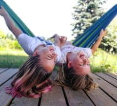 Gardlov Večbarvna viseča mreža z nosilnostjo 150 kg, 240 x 150 cm, iz naravnih materialov