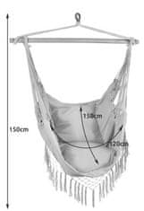 Iso Trade Viseca: Brazilski viseči stol siva gardlov 23671