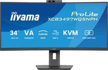 iiyama Monitor ProLite XCB3497WQSNPH-B1 32 uwqhd VA 0,4 ms 120 Hz črne barve