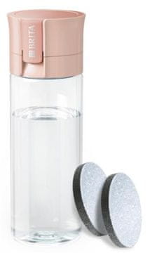 Brita Vital 0,6-litrska steklenička za filtriranje vode Peach + 2 mikrodisk filtra