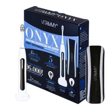 Vitammy Onyx sonična zobna ščetka črno-bela