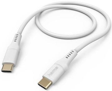 Hama HAMA polnilni/podatkovni kabel, fleksibilen USB-C - 1,5 m, bel