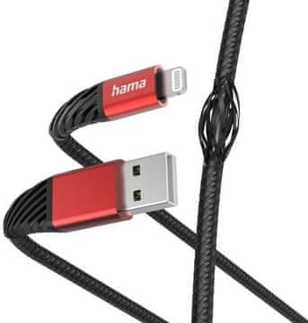 Hama Polnilni/podatkovni kabel Extreme USB-A - Lightning 1,5 m