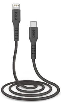 SBS SBS Lightning - USB C kabel 1m črne barve za prenos podatkov in polnjenje