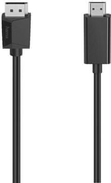 Hama HAMA DisplayPort - HDMI 4K kabel 1,5 m črne barve