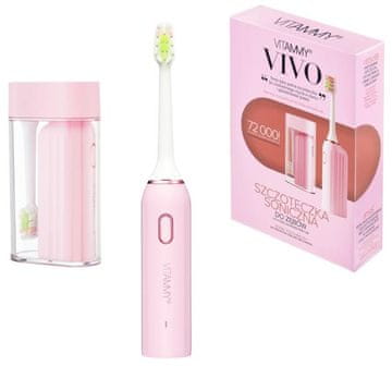 Vitammy VITAMMY TOW016697 Vivo roza sonična zobna ščetka