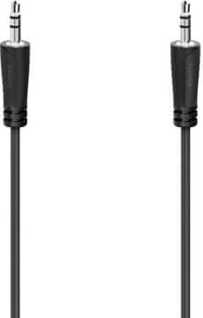 Hama HAMA Jack kabel 3,5 mm - 3,5 (vtični) 0,5 m črne barve