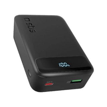 SBS Prenosna baterija 20000mAh 20W lcd črne barve