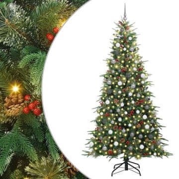 Vidaxl Umetno Zložljivo Božično Drevo Zelena 240 cm PE in PVC