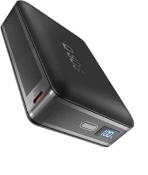 SBS Prenosna baterija SBS 10000mAh 30W LCD črne barve