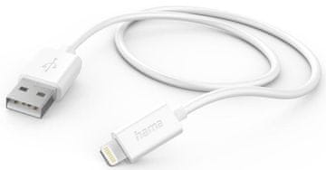 Hama Polnilni/podatkovni kabel USB-A - Lightning 1m bel