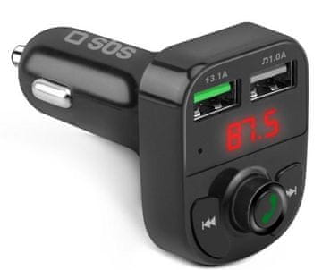 SBS Avtomobilski polnilnik/SBS FM oddajnik 15W TECARFM2USB