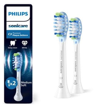 shumee PHILIPS SONICARE Premium Plaque Defense HX9042/87 Nastavki za zobno ščetko 2 kosa, beli