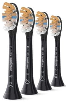 shumee PHILIPS SONICARE Premium večnamenske glave za zobno ščetko HX9094/88, 4 kosi, črne barve