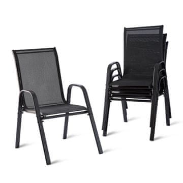 Northix Zložljivi vrtnarski naslanjači z visokim naslonjalom, zračna tkanina, kovinski okvir