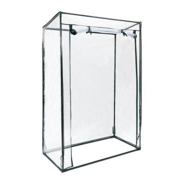 Northix Rastlinjak za paradižnike s poševno streho, kovinski okvir, PE folija