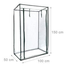 Northix Rastlinjak za paradižnike s poševno streho, kovinski okvir, PE folija