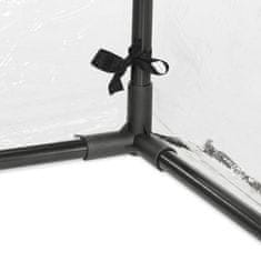 Northix Tunel za rastlinjak PVC z rolo vrati, zaščita pred škodljivci, 3 x 2 x 2 m