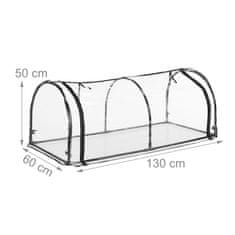 Northix Tunel za rastlinjak PVC z rolo vrati, zaščita pred škodljivci, 3 x 2 x 2 m