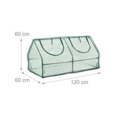 Northix Rastlinjak z 2 oknoma, PE plastika, železni okvir, enostavna montaža