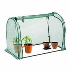 Northix Rastlinjak iz folije z vrati, kompaktna zasnova, prozorna folija, rolo vrata