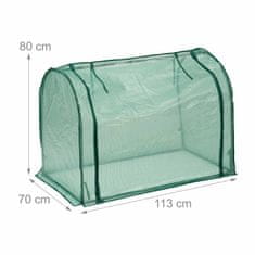 Northix Rastlinjak iz folije z vrati, kompaktna zasnova, prozorna folija, rolo vrata