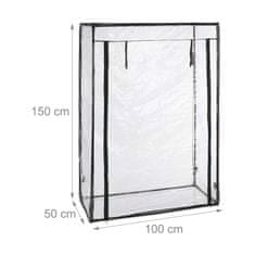 Northix PVC rastlinjak za paradižnik, brez dna, rolo vrata, kompaktna zasnova