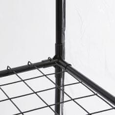 Northix PVC rastlinjak, 5 polic, kompaktna zasnova, rolo vrata, prozorna plastika