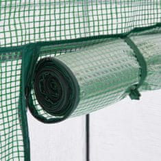 Northix Rastlinjak iz folije s polico, rolo vrata, enostavna montaža, prozorna folija