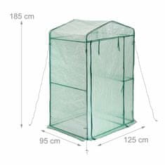 Northix Rastlinjak iz folije s polico, rolo vrata, enostavna montaža, prozorna folija