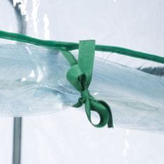 Northix Rastlinjak balkon 3 police, kompaktna zasnova, prozorna plastika, rolo vrata