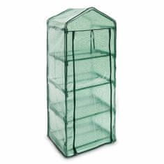 Northix Rastlinjak z mrežasto armirano PE folijo, stabilne police, kompaktna zasnova