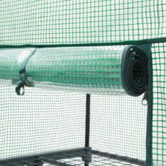 Northix Rastlinjak z mrežasto armirano PE folijo, stabilne police, kompaktna zasnova