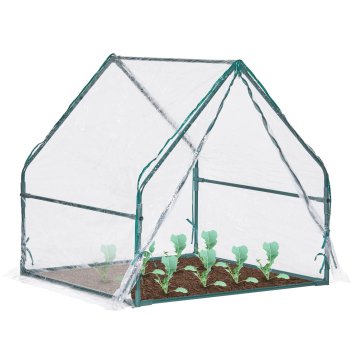 Northix Šotor za rastlinjak z vrati, PVC in jeklo, hitro sestavljanje, zaščita pred vremenskimi vplivi