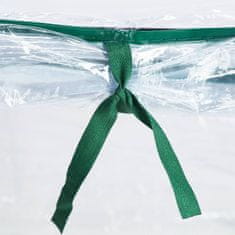 Northix Plastični vrtni šotor za rastlinjak, prozorna folija, rolo vrata, sistem vtičnikov