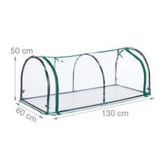 Northix Plastični vrtni šotor za rastlinjak, prozorna folija, rolo vrata, sistem vtičnikov