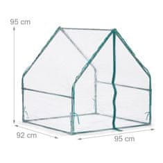 Northix Šotor za rastlinjak z vrati, PVC in jeklo, hitro sestavljanje, zaščita pred vremenskimi vplivi