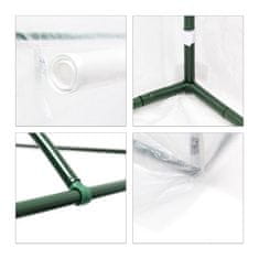 Northix Rastlinjak za paradižnik XL z okroglo streho, UV-odporna folija, nastavljiva vrata