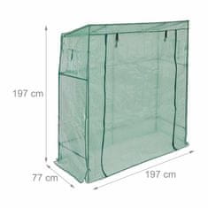 Northix Rastlinjak za paradižnik višine 197 cm, poševna streha, mrežasta stranska okna, široka vrata