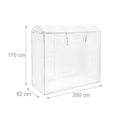 Northix Rastlinjak za paradižnik XL z okroglo streho, UV-odporna folija, nastavljiva vrata